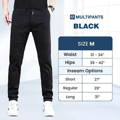 Men's 4-Way Stretch Multi-Pocket Everyday Cargo Pants
