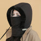 Căciulă termică unisex, groasă, cu căptușeală din fleece și mască atașată