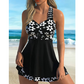 🔥 🩱Costum de baie tankini cu pantaloni scurți asortați și imprimeu floral🏖️