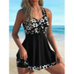 🔥 🩱Costum de baie tankini cu pantaloni scurți asortați și imprimeu floral🏖️