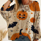 Pulover din tricot cu mâneci largi și croi lejer pentru femei, pentru Halloween