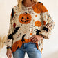 Pulover din tricot cu mâneci largi și croi lejer pentru femei, pentru Halloween