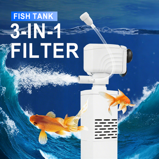 Filtru de acvariu 3 in 1 - filtrare, oxigenare si pompare a apei
