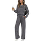 🔥 Women's Round-Neck Top and Drawstring Pants Set – A comfortable outfit for everyday wear✨
