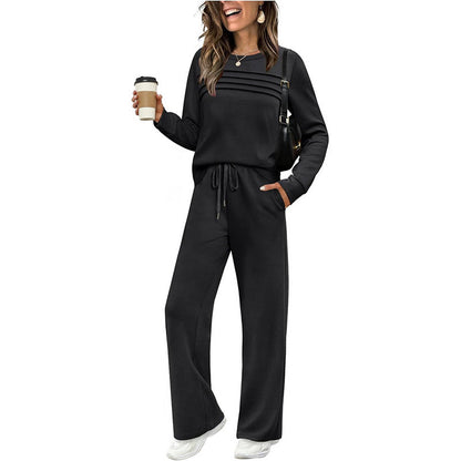🥳💞 Over 45,000 sold 🔥 Women's Casual Set: Top & Drawstring Pants 👕👖