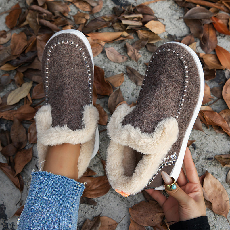 ❄️Women's Winter Ankle Boots: Non-slip, Faux Plush Lining, Comfortable All Day Long