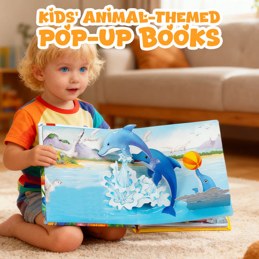 ✨【Carte pop-up 3D pentru copii cu animale - Esențială pentru învățarea interactivă timpurie】✨