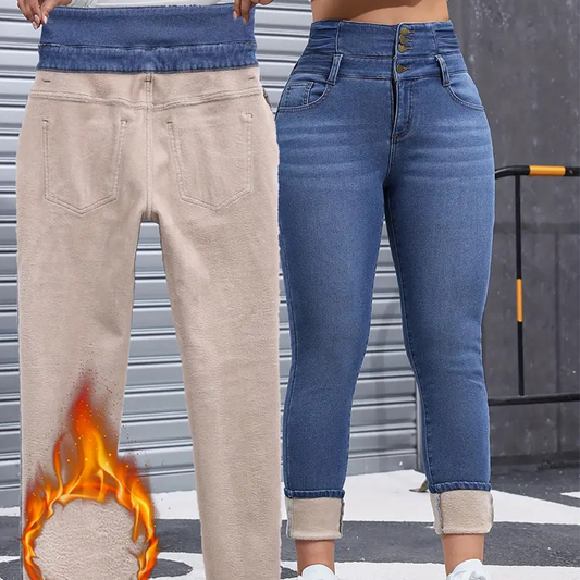 💖 OFERTĂ ULTIMA ZI - 50% REDUCERE 💖 Blugi călduroși și casual pentru femei