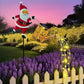 🎁 🎅✨ Lampă solară cu tijă de împământare și formă de Moș Crăciun