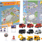 🎁Cadou de Crăciun cu 50% reducere!!! 🚗Calendar de Advent pentru băieți: seturi de jucării cu vehicule de construcții din aliaj