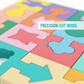 Puzzle de potrivire a formelor geometrice din lemn pentru copii mici
