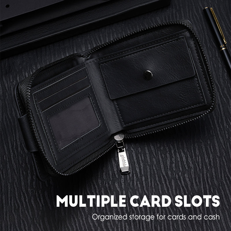 🔥Men's Vintage Compact Zipper Wallet-3