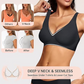 💕Sutien fără balene, fără cusături, cu decolteu adânc în V și efect push-up