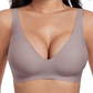 💕Sutien fără balene, fără cusături, cu decolteu adânc în V și efect push-up