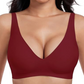 💕Sutien fără balene, fără cusături, cu decolteu adânc în V și efect push-up