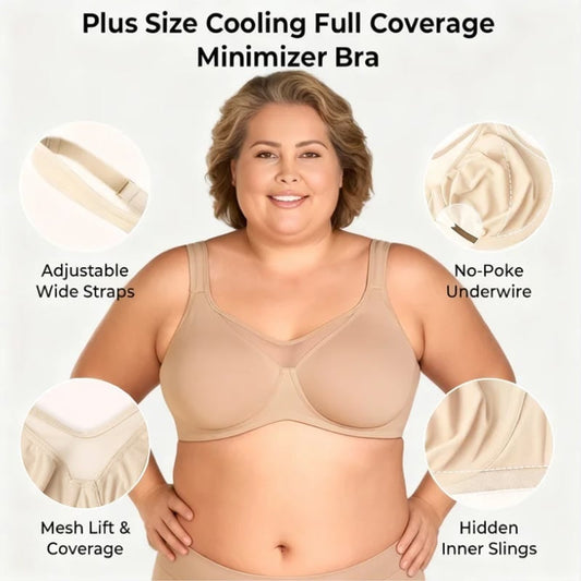💕Cumpără 1 și primești 1 gratis！！💥Sutien elegant, cu acoperire completă, pentru femei de dimensiuni mari
