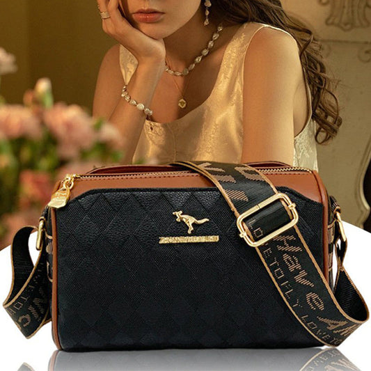 💥🔥Ofertă limitată: 50% reducere！！✨ Geantă de umăr elegantă cu model în romburi .