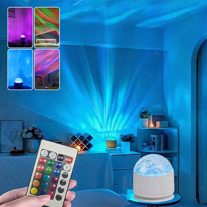 🌌 OFERTĂ LIMITATĂ: 50% REDUCERE! 💥 Proiector Aurora cu telecomandă – 16 culori, experiență imersivă, cadou ideal ✨