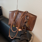 ⏰Ofertă limitată: 50% reducere！！👜🔥 Geantă retro de umăr din piele moale, elegantă și încăpătoare