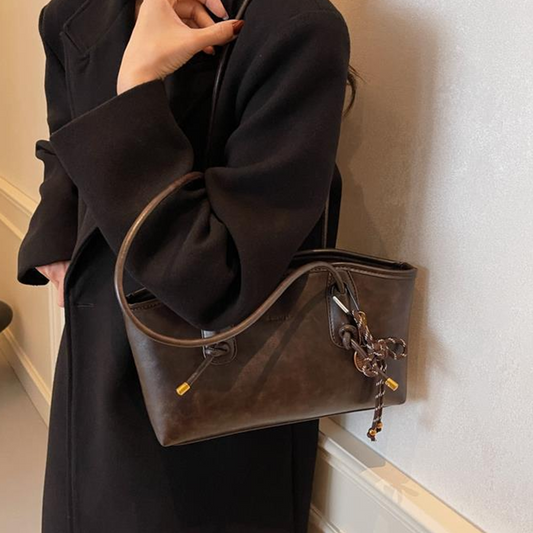 ⏰Ofertă limitată: 50% reducere！！👜🔥 Geantă retro de umăr din piele moale, elegantă și încăpătoare