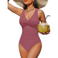 ☀️🏖️Costum de baie dintr-o singură piesă pentru femei, cu efect de modelare a taliei😍
