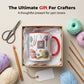 💖Ceașcă de cafea ceramică cu tematică de croșetat și tricotat
