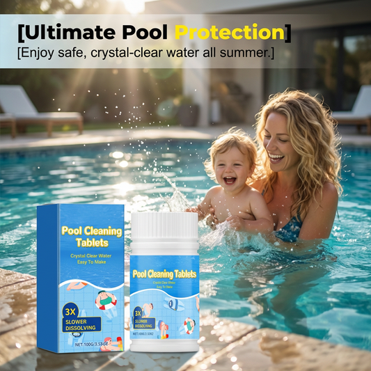 📢📢REDUCERE DE 50%！！☀️ Tablete de curățare pentru piscină — apă cristalină, fără efort
