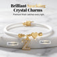 💖 Brățară cu inimă și inițială reglabilă – literă din cristal strălucitor, idee de cadou personalizat 💍