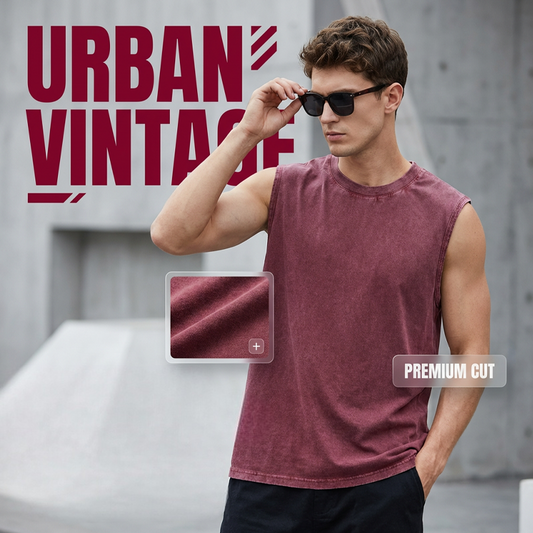 👕 Tricou fără mâneci pentru bărbați, cu aspect vintage – țesătură moale de calitate superioară, flexibilitate dinamică și croială ergonomică care pune în valoare mușchii ✨