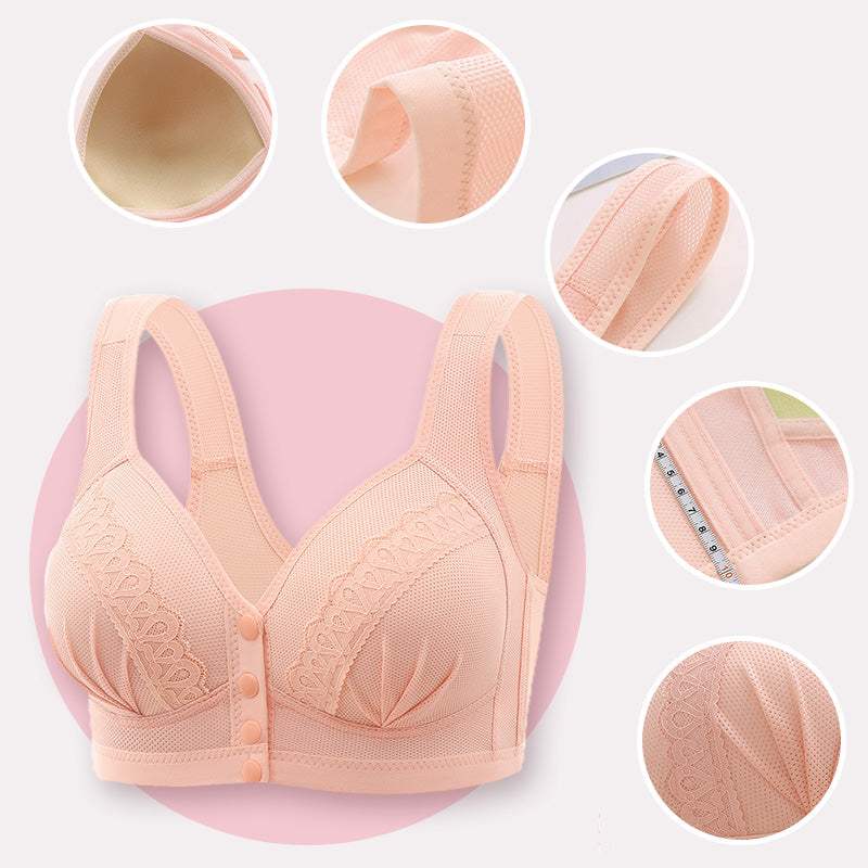 2026 Front-closure, breathable, skin-friendly cotton bra 【Buy 1 Get 1 Free】