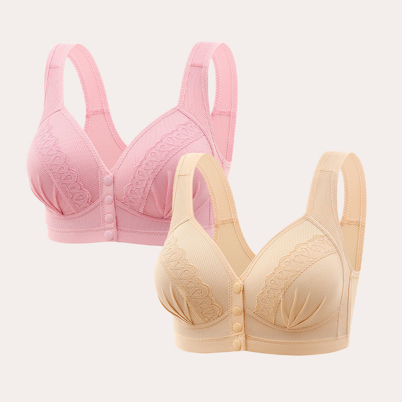 2026 Front-closure, breathable, skin-friendly cotton bra 【Buy 1 Get 1 Free】