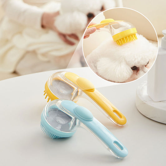 🔥🔥Reducere de 50%！！🛁🐾 Perie de baie pentru animale de companie, cu mâner lung, confortabilă și eficientă