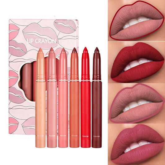 💄 Creion de buze mat – rezistent la apă, rezistență de 8 ore, ascuțitoare încorporată 💋✨