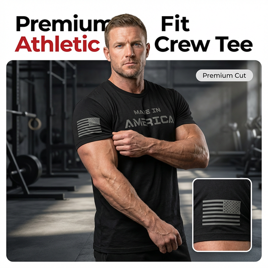 Tricou pentru bărbați cu guler rotund și croială sport