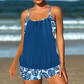 🎉❤️Costum de baie tip tankini pentru femei, format din două piese: bluză tip blouson și pantaloni scurți