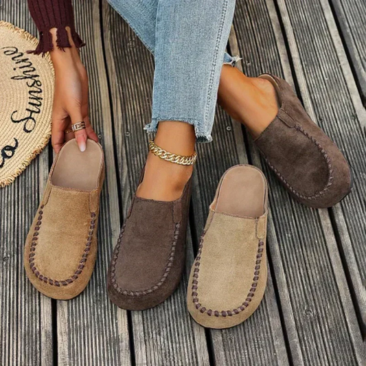 👡✨ Papuci Mule pentru Femei, cu Vârf Închis și Talie Largă – Confort Maxim