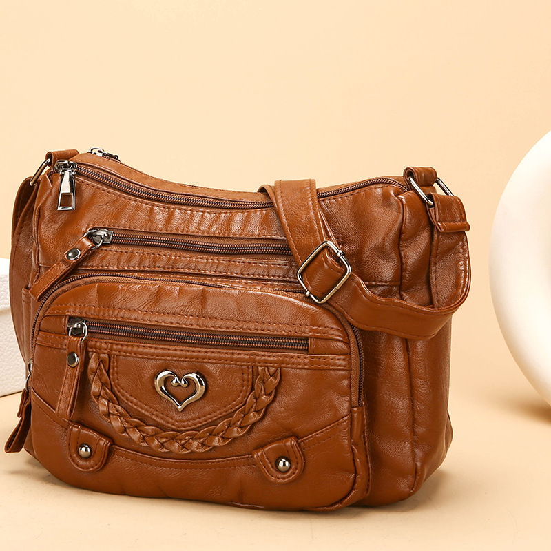 💐50% OFF! 👜Women's Soft PU Crossbody Bag – Multiple Pockets for Perfect Organization