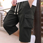 📢📢50% REDUCERE !! ⏰Pantaloni scurți cargo casual pentru bărbați, tip capri, cu șnur la talie