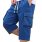 📢📢50% REDUCERE !! ⏰Pantaloni scurți cargo casual pentru bărbați, tip capri, cu șnur la talie