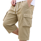 📢📢50% REDUCERE !! ⏰Pantaloni scurți cargo casual pentru bărbați, tip capri, cu șnur la talie