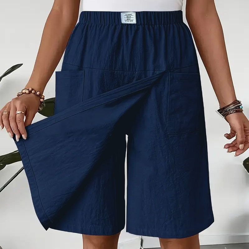 Limited-Time⌛🌿 Flattering Asymmetrical Skort with Essential Pockets – Skirt Elegance Meets Shorts Practicality-17