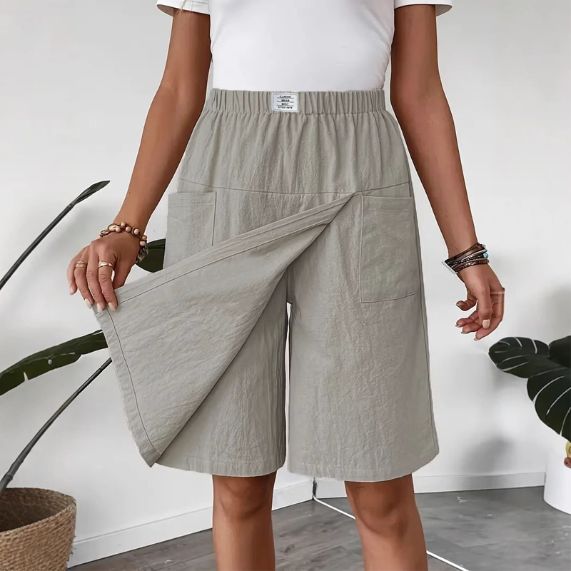 Limited-Time⌛🌿 Flattering Asymmetrical Skort with Essential Pockets – Skirt Elegance Meets Shorts Practicality-19