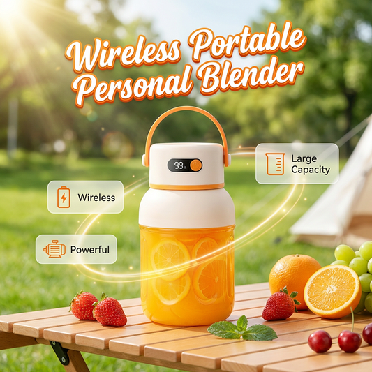 🍓🥤Mixer portabil fără fir – savurează sucuri proaspete oricând și oriunde