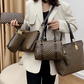 👜 Set Geantă de Damă 6-în-1 – Geantă + Geantă Cilindrică + Curea + Poșetă + Portofel + Husă Chei