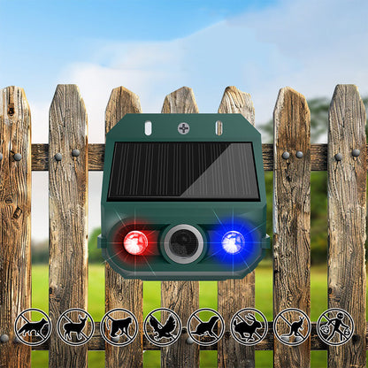🔥✨🌞 Dispozitiv ultrasonic de alungare a păsărilor cu panou solar, pentru exterior