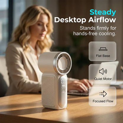 ⏰️Ofertă limitată：🌬️ Ventilator portabil Turbo – Afișaj LED, 6 viteze, 3000 mAh 🔋