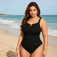 👙Costum de baie întreg pentru mărimi mari, cu efect de modelare a taliei