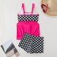 🌞🌊Costum de baie din două piese pentru femei, cu buline – model drăguț cu buline