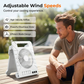 Ventilator solar de exterior, cu funcție de iluminare — se poate încărca cu ajutorul unui panou solar sau prin USB