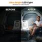 Ventilator solar de exterior, cu funcție de iluminare — se poate încărca cu ajutorul unui panou solar sau prin USB